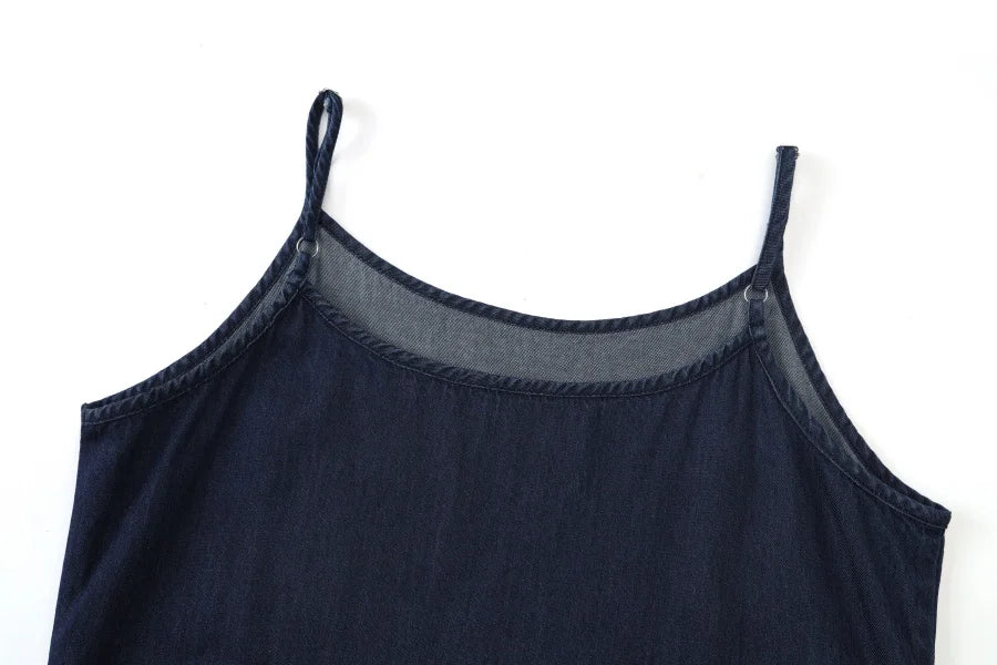 AS AW25 Denim set loose Shirt + slip dress Aline adjustable dress