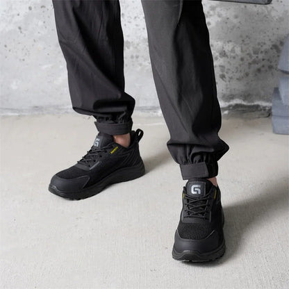 Summer Breathable Men Labor Shoes Lightweight Work Safety Boots Sneakers Anti Nail Indestructible Steel Toe Male Footwear