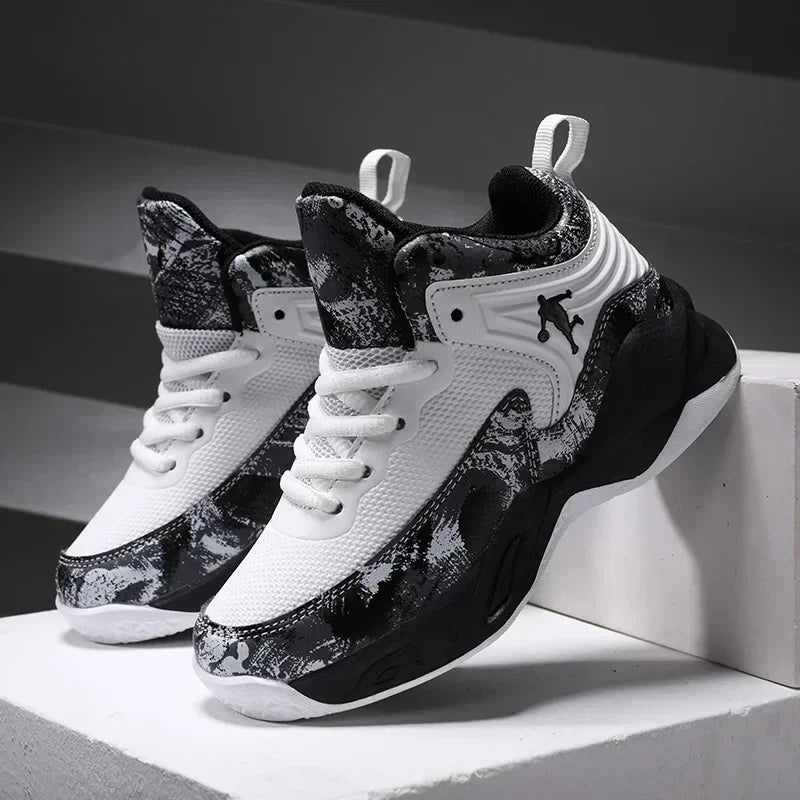 Basketball Shoes for Kids Sneakers New Boys Brand Thick Sole Non-slip Children Sports Shoes Child Boy Basket Trainer Shoes
