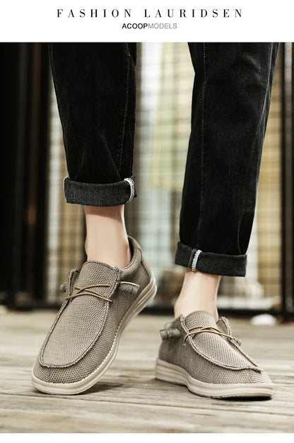 Canvas Shoes Men Casual Slip on Shoes Alpargatas Hombre Moccasins Mocassin Homme Lightweight Breathable Plus Big Size 50