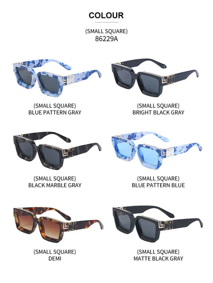 Millionaire Square Sunglasses For Men Vintage Luxury Sunglasses Women Retro Shades Fashion Glasses Gafas De Sol Sonnenbrille Sun