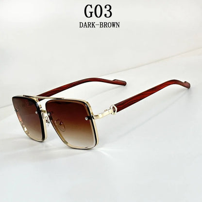 2024 Luxury Square Sunglasses For Men New Wooden Vintage Designer Fashion Glasses Sunglasses Women Vacation Gafas De Sol Hombre