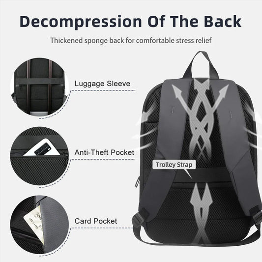 Business Backpack for Men 17 Inch Laptop Backpack with USB Port Slim Expandable Waterproof Travel Bag Large Work Computer Bag