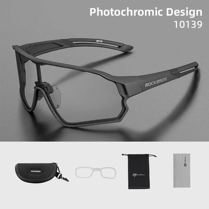 Photochromic Cycling Glasses UV400 Sunglasses Outdoor Sport Bicycle Eyewear MTB Racing Lightweight Flexible Goggles