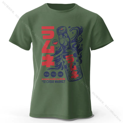 Men's Anime Character Printed 100% Cotton T-Shirt, Soft Fabric Round Neck Short Sleeve Tee, Unisex Harajuku
