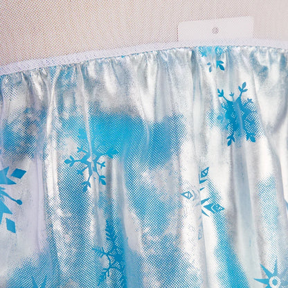 Children Carnival Blue Sequins Elsa Cosplay Dress Girls Elegant Blue Princess Costume Kids Halloween Birthday Party Clothes