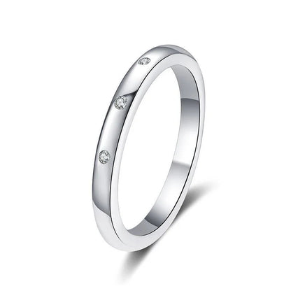 Moissanite Ring for Women S925 Solid Silver with White Gold Plated Diamond Wedding Bridal Band Luxury Jewelry Gift