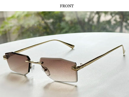 2026 Rimless Sunglasses Women Vintage Luxury Fashion Glasses Shades Dropshipping Luxe Lentes De Sol Mujer Lunette Soleil Femme