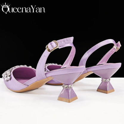 Italian Shoes and Handbags Accessory Set with Rhinestone Metal Embellishments Wedding Shoes Bridal Shoes Designer