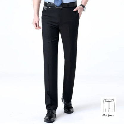 Brand New High-end Men's Wool Pants -Wool Blend Thin Fabric for Summer,Business Formal Dress Pants,Wool Blend Trousers