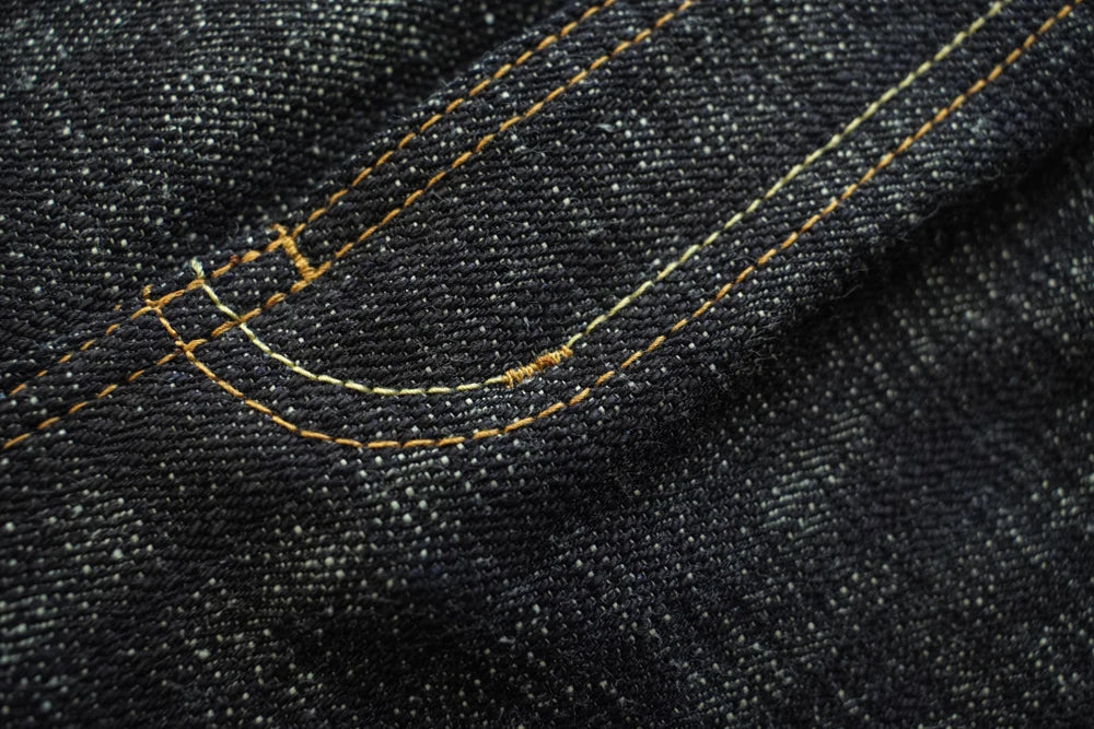 Mens Jeans Sanforized Selvedge Denim Jeans Limited EditionDouble-sided Dyeing 66 Fit 20 Oz