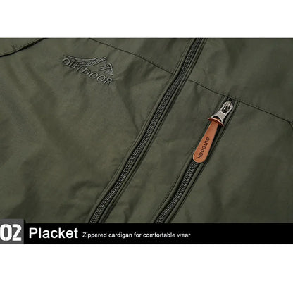 Windbreaker Men Tactical Jacket Waterproof Outdoor Hooded Coat Sports Military Field Climbing Thin Outwear Streetwear Coat