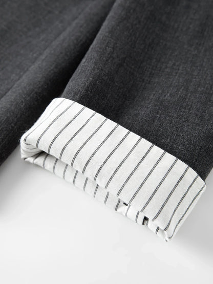Retro-style Commuter Color-blocked Turn-up Cuff Blazer for Women 2026 Autumn New Style Single-breasted Coat Solid