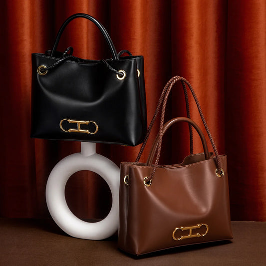 Fashion Classic Business Commuter Large Capacity Solid Color Women's New 2025 Shoulder Bag Luxury Design Women's Handbag