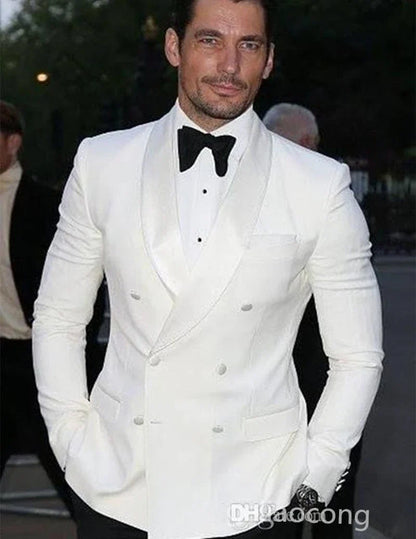 XS-6XL Wedding Men Suits Blazer Bridegroom Business Groom Wear Tuxedo Jacket Formal Party Double Breasted Peak Lapel One Coat