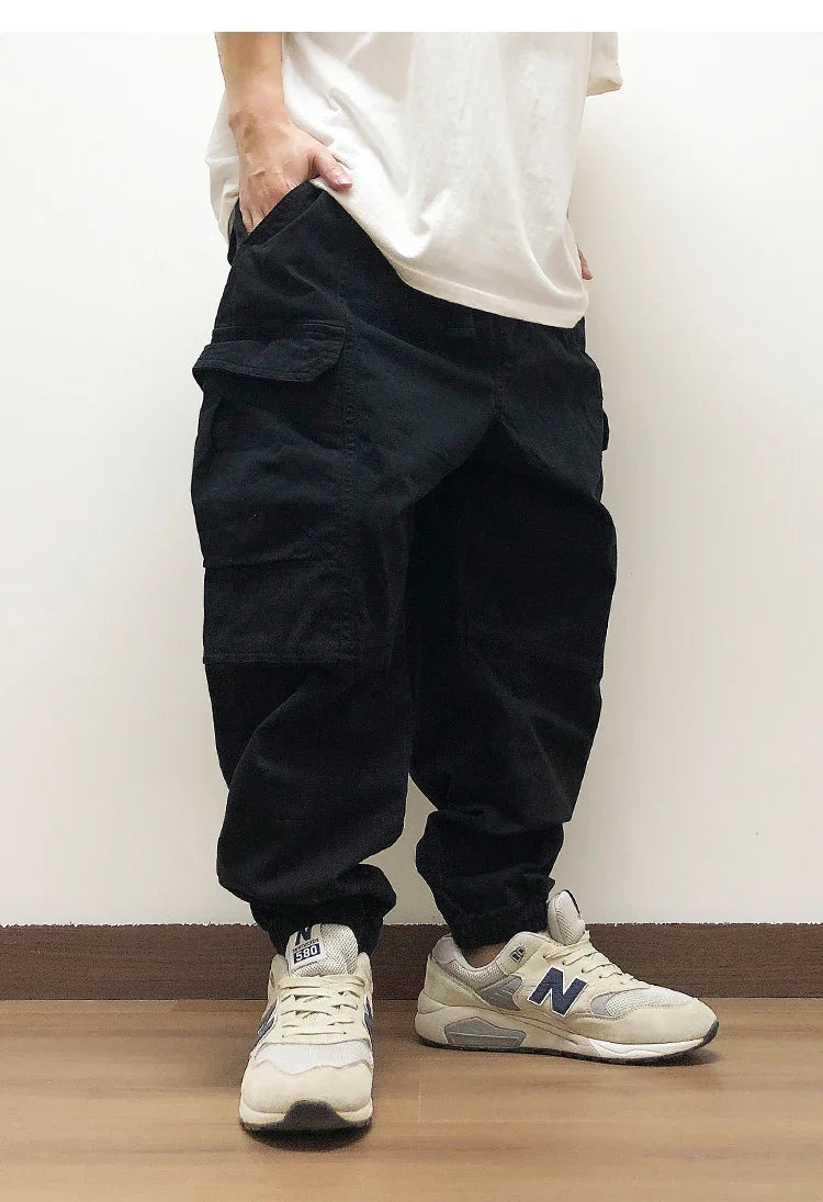 High Quality Japanese Streetwear Baggy Cargo Pants Hip Hop Men'S Clothing Plus Size Casual Jogging Pants Harajuku Trousers Male