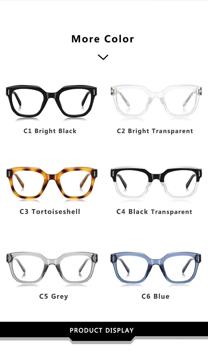 New Fashion Personalized Geometric Design Men's and Women's Anti-Blue Light Reading Glasses Customizable Prescription