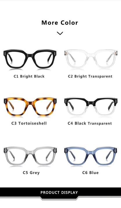 New Fashion Personalized Geometric Design Men's and Women's Anti-Blue Light Reading Glasses Customizable Prescription