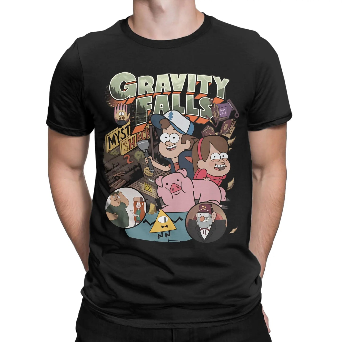 Men's Gravity Falls T Shirt  100% Cotton Clothes Amazing Short Sleeve O Neck Tee Shirt Unique T-Shirts