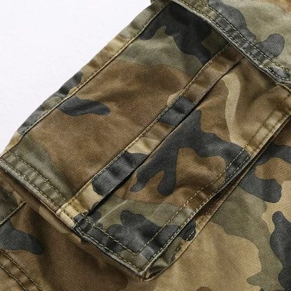Camouflage Shorts Male Military Clothing Style Army High Quality Mens Cargo Shorts Cotton Multi Pockets Breeches Bermuda Cargo