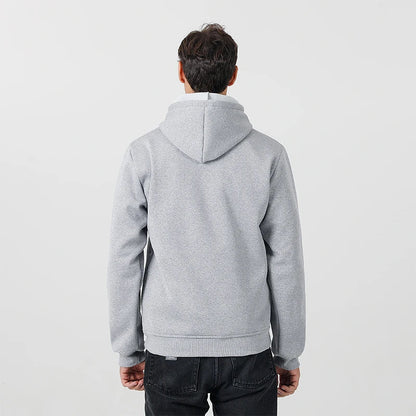 New Intelligent USB Heating Hoodie for Men Women Winter 7 Areas Coral Fleece Hooded Heated Clothes Outdoor Thermal Sportswear