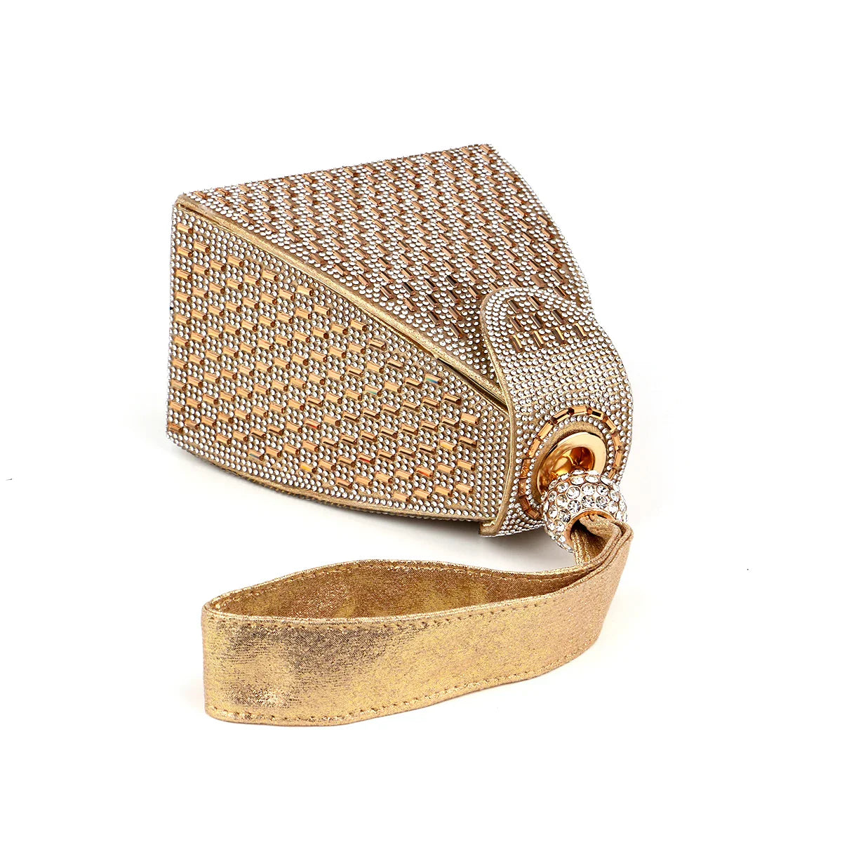 Fashion Lady Evening Bags Acrylic Day Clutch Triangle Design Diamonds Party Shoulder Handbags Banquet Purse