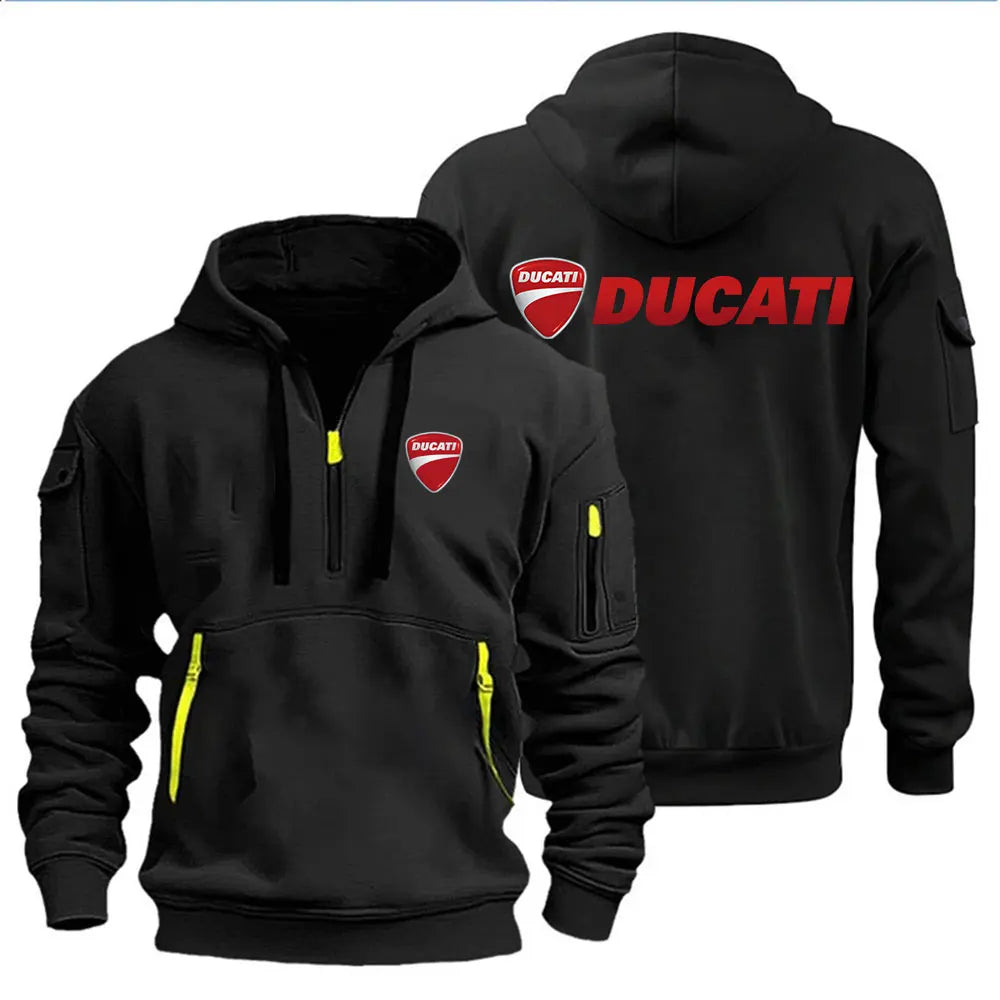 Men's Hooded Sweatshirt Spring Autumn Outdoor Sportswear Fashionable Casual Motorcycle Enthusiasts Clothing 2026