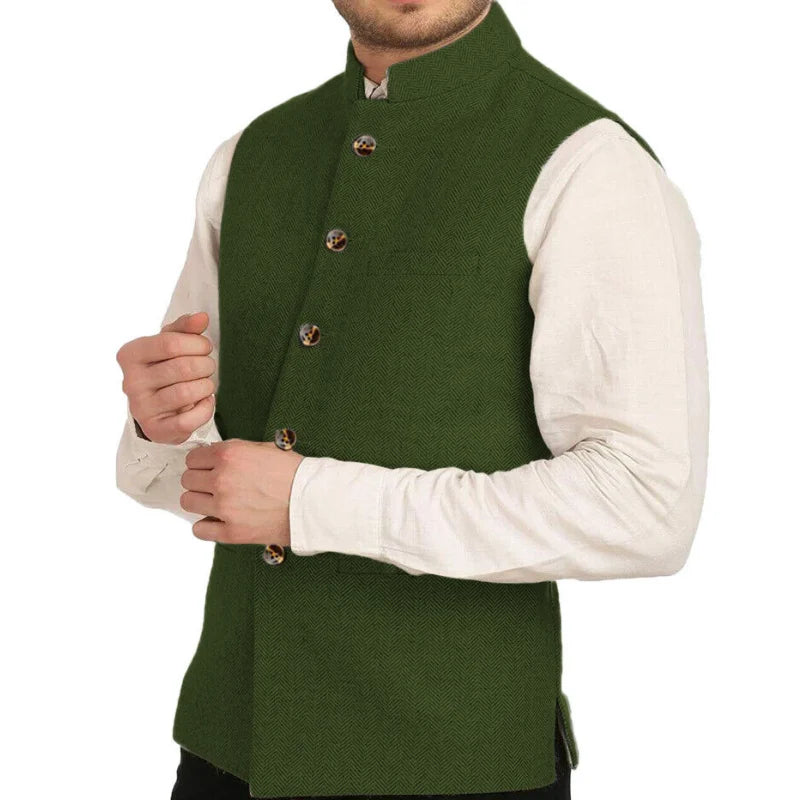 Men Vest Silver Herringbone Solid Color Waistcoat For Wedding Business Banquet Work Formal Daily Casual Men Suit Vest