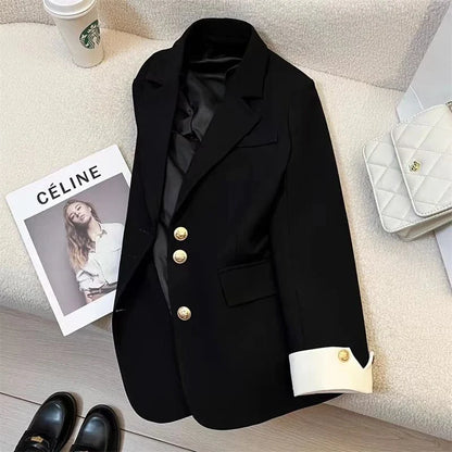 2025 Fashion Ladies Blazer Women Coat Spring Autumn Green Black Khaki Long Sleeve Female Business Work Wear  Formal Jacket
