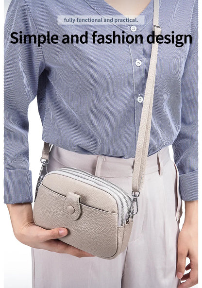Genuine Leather One Shoulder Bag Women Casual Crossbody Bag Designer Small Handbag Lipstick Key Phone Pouch Case For Female
