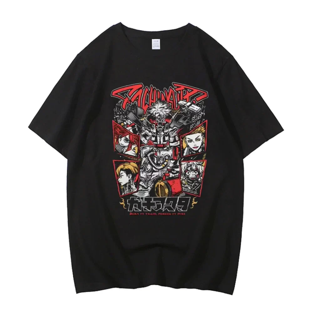 Japanese Anime Gachiakuta T-shirt Men Women T-shirt Hip Hop Y2k Female Male Clothing Harajuku High Quality Cotton Top
