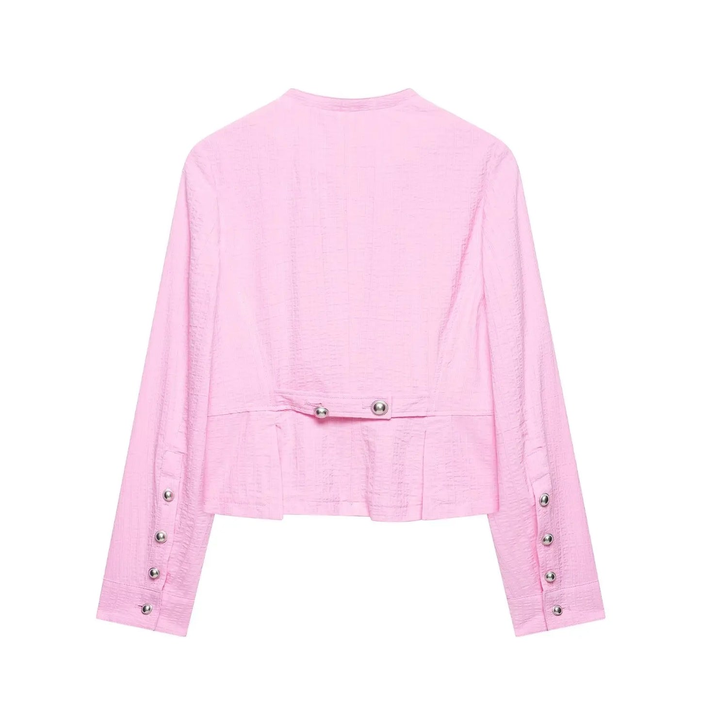 Spring Summer New Arrival Women's Fashion Pure Cotton Double Buttoned Suit Jacket ZR Style Short Sleeve Long Sleeve Regular Fit