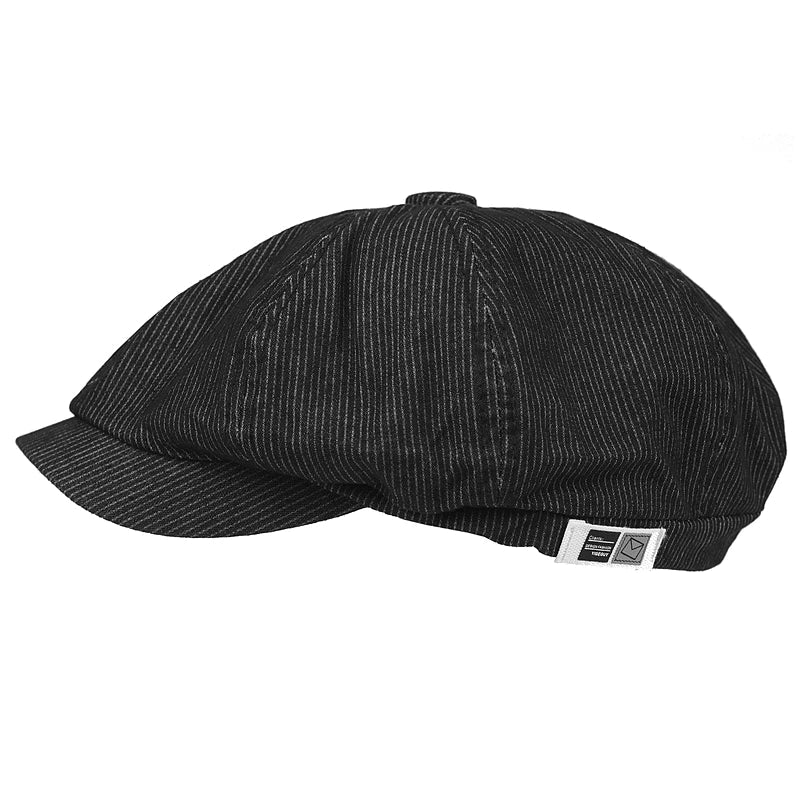 Stripe Newsboy Cap Peaky Casual Octagonal Hat Vintage Soft Berets Cap Visor Gatsby Flat Ivy Hat Four Seasons