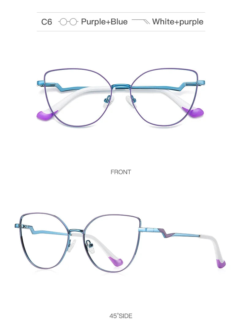 New Myopia Prescription Glasses Hyperopia Reading Glasses Anti Blue Light Computer Glasses Optical Eyeglasses Frame Women