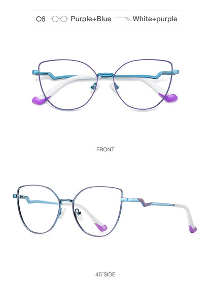 New Myopia Prescription Glasses Hyperopia Reading Glasses Anti Blue Light Computer Glasses Optical Eyeglasses Frame Women