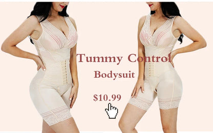 Ribbed Tummy Jumpsuit Daily Shaper Bodysuits Light Control Compress Tummy Control Open Crotch Shapewear Suits Open Crotch