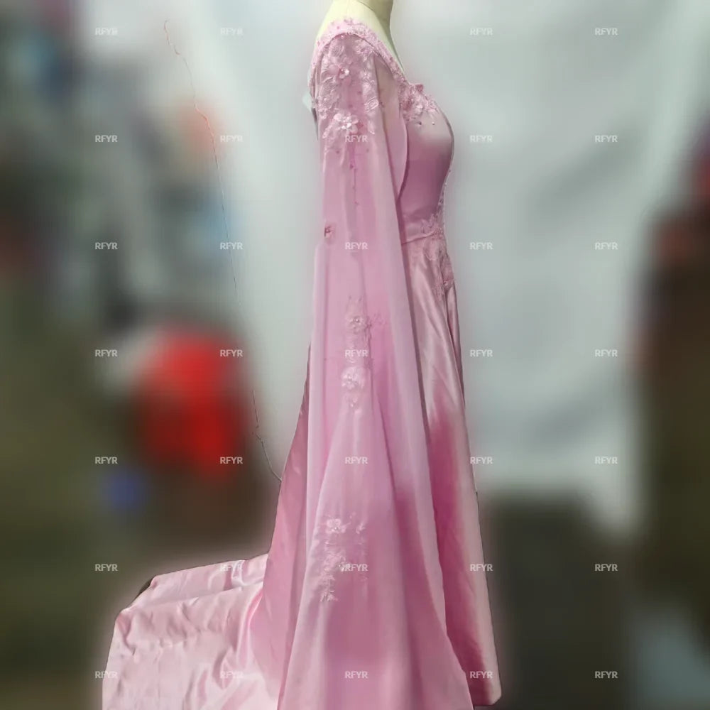 A Line Evening Dress Shawls Party Dresses Lace Applique Celebrity Dresses for Women Long Prom Dresses vestidos de fiesta