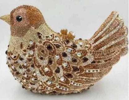 Birds Doves Animals Diamond Bags Rhinestone Dinner Bags Banquet Crystal Clutch Purse Luxury Designer Handbags Unique Party Bags