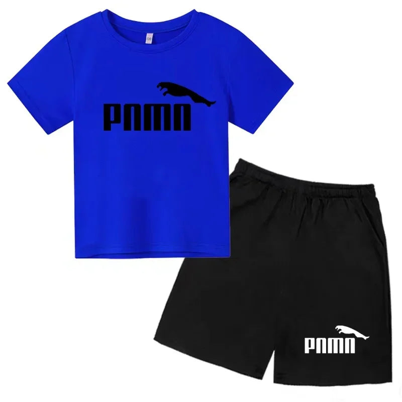 Des vêtements esthétiques pour les enfants de 3 à 12 ans, T-shirt imprimé avec des lettres, blouse à manches courtes et pantalon