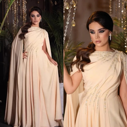 Customized Exquisite Asymmetrical One-Shoulder A-line Sweep/Brush Prom Dresses Sequin Charmeuse Formal Occasion Gown	vestidos pa