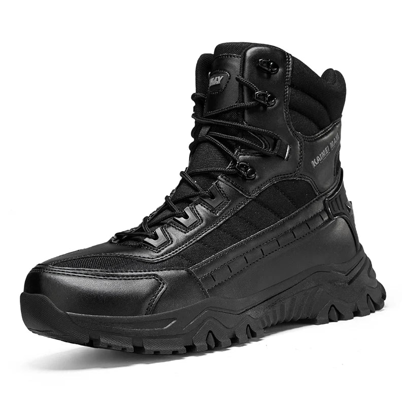 2025 Fashion Men's Desert Combat Boots Outdoor Non-slip Hiking Shoes Waterproof Men's Work Boots Men Tactical Boots Ankle Boots