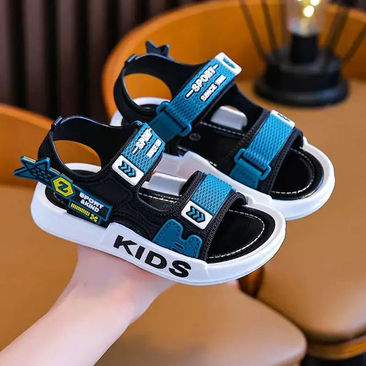 Boys' Cartoon Sandals & Slippers for Summer, Internet-Famous Style, Non-Slip Thick Sole, Casual Home Wear, Suitable for Kids & O