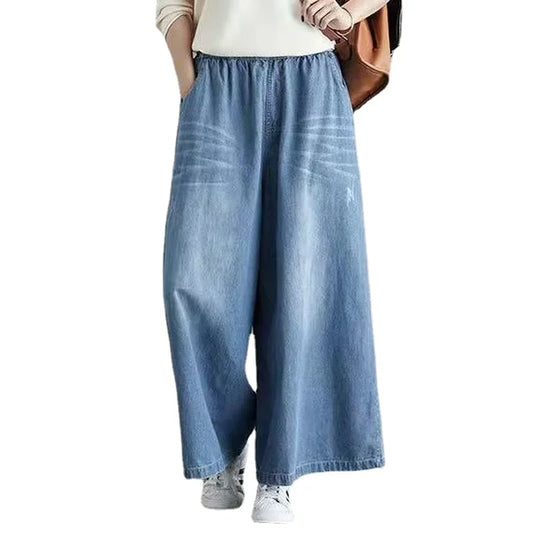 2024 baggy jeans Women y2k New Casual Streetwear Denim Pants Wide leg Street Style Vintage High Waist Pockets ripped Jean Femme
