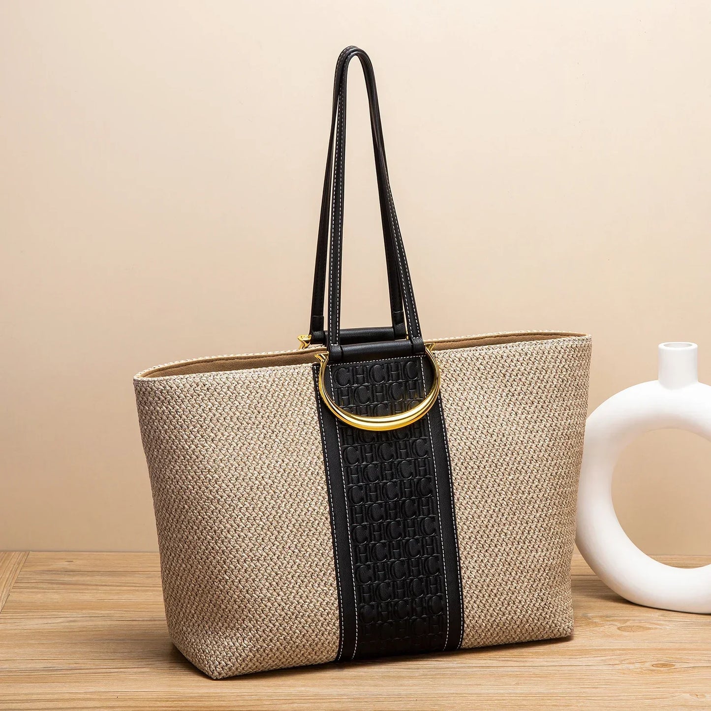Storage Bag Women's Vacation Beach Bag Women's Tote Bag New Large Capacity Brand Grass Weaving High Quality Handbag