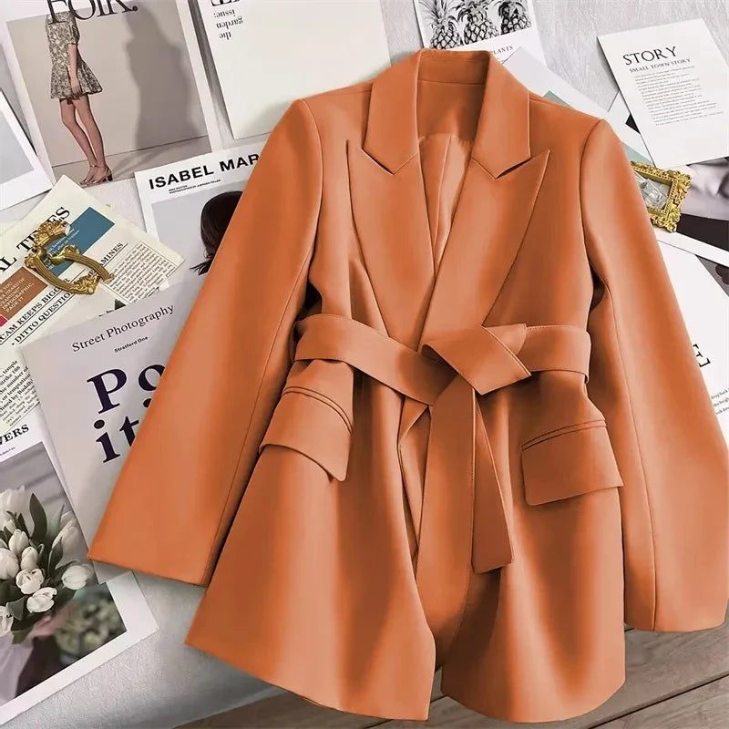 New 2026 Women's Blazer Coat Spring Autumn Korean version Self Cultivation Suit Jacket Temperament Versatile Female Suit Top