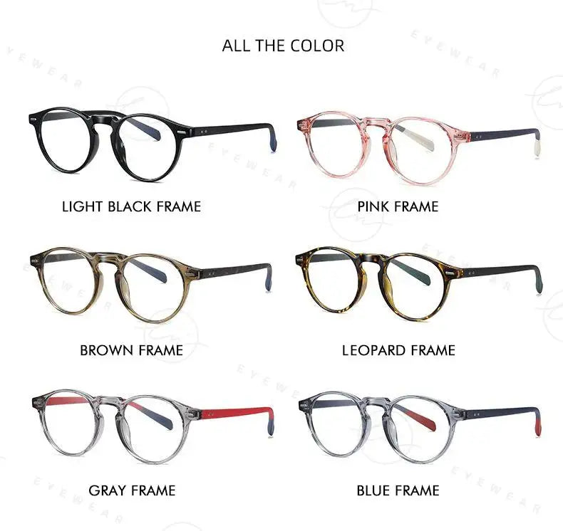 Anti Blue Light Glasses Photochromic Men Gaming Round Blocking Blue Ray Classic TR90 Women Protection Eyeglasses Computer