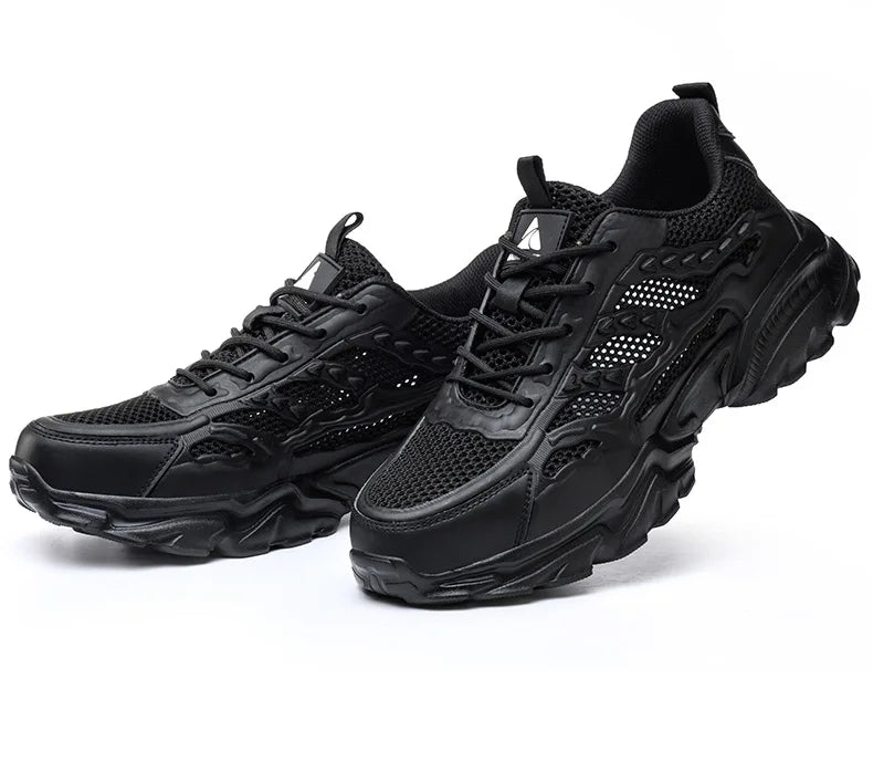 summer breathable safety shoes lightweight work shoes for men women working boots with plastic toe insulation 6KV work sneakers