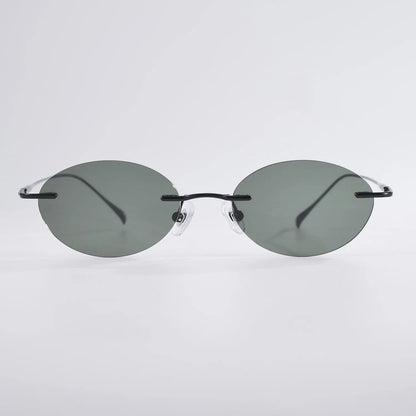 Fashion Frameless Women Polarized Sunglasses Travel Photography Sunglass Pure Titanium Frame Men Punk Sun Glasses Shades UV400