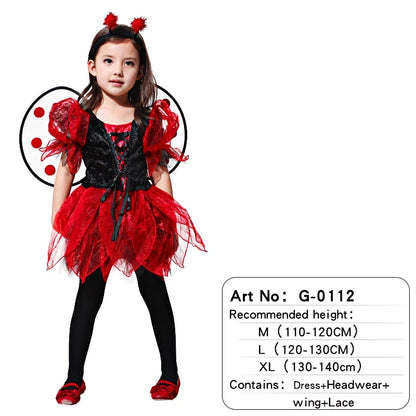 Children's Halloween costumes Girl animal insects dress up to perform bee Polka order ladybug beer show costumes