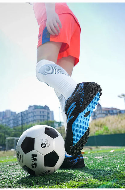 Kids Soccer Shoes FG/TF School Football Boots Boys Girls Cleats Grass Sneakers Child Outdoor Athletic Training Sports Footwear
